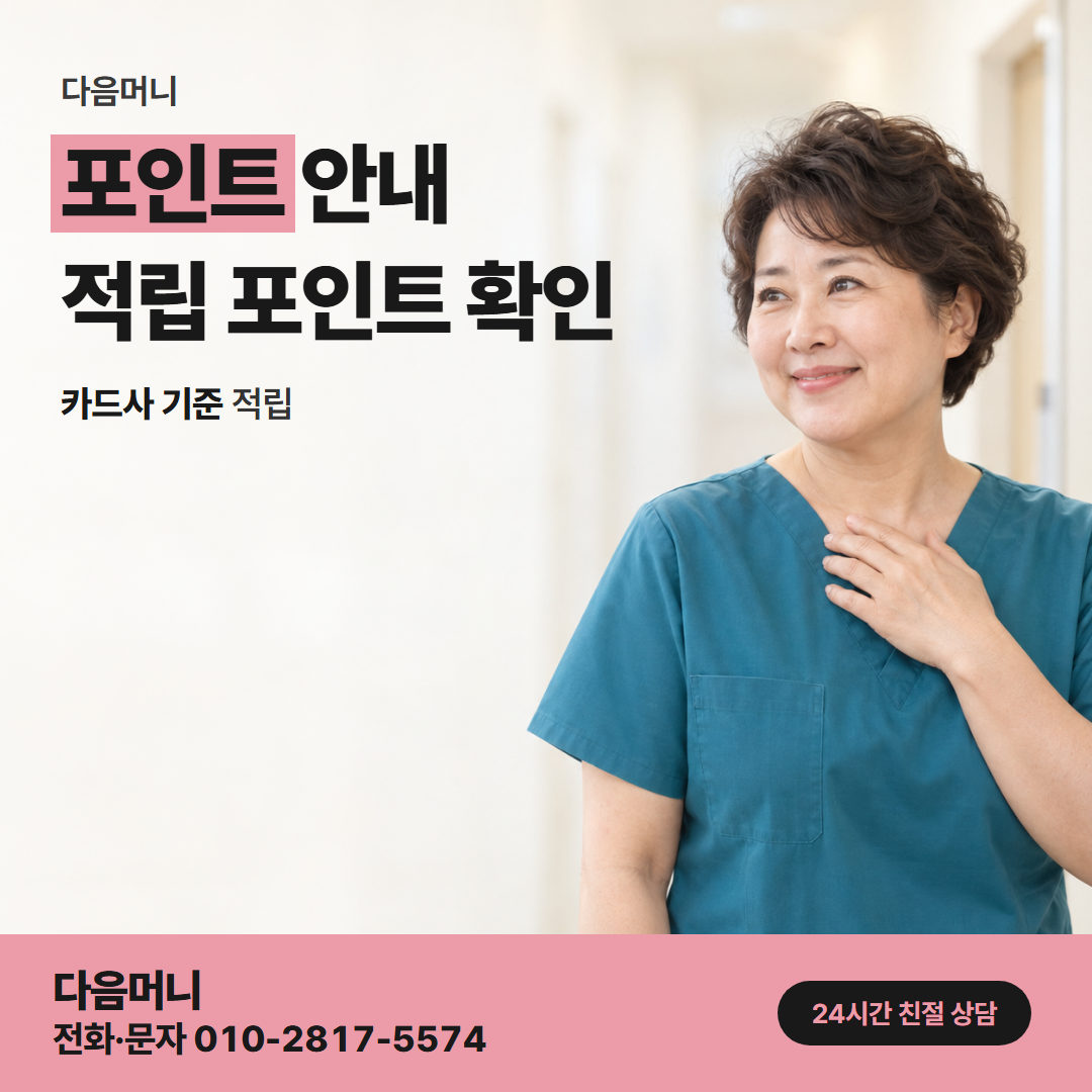 다음머니 현대카드할부현금화 적립 내역